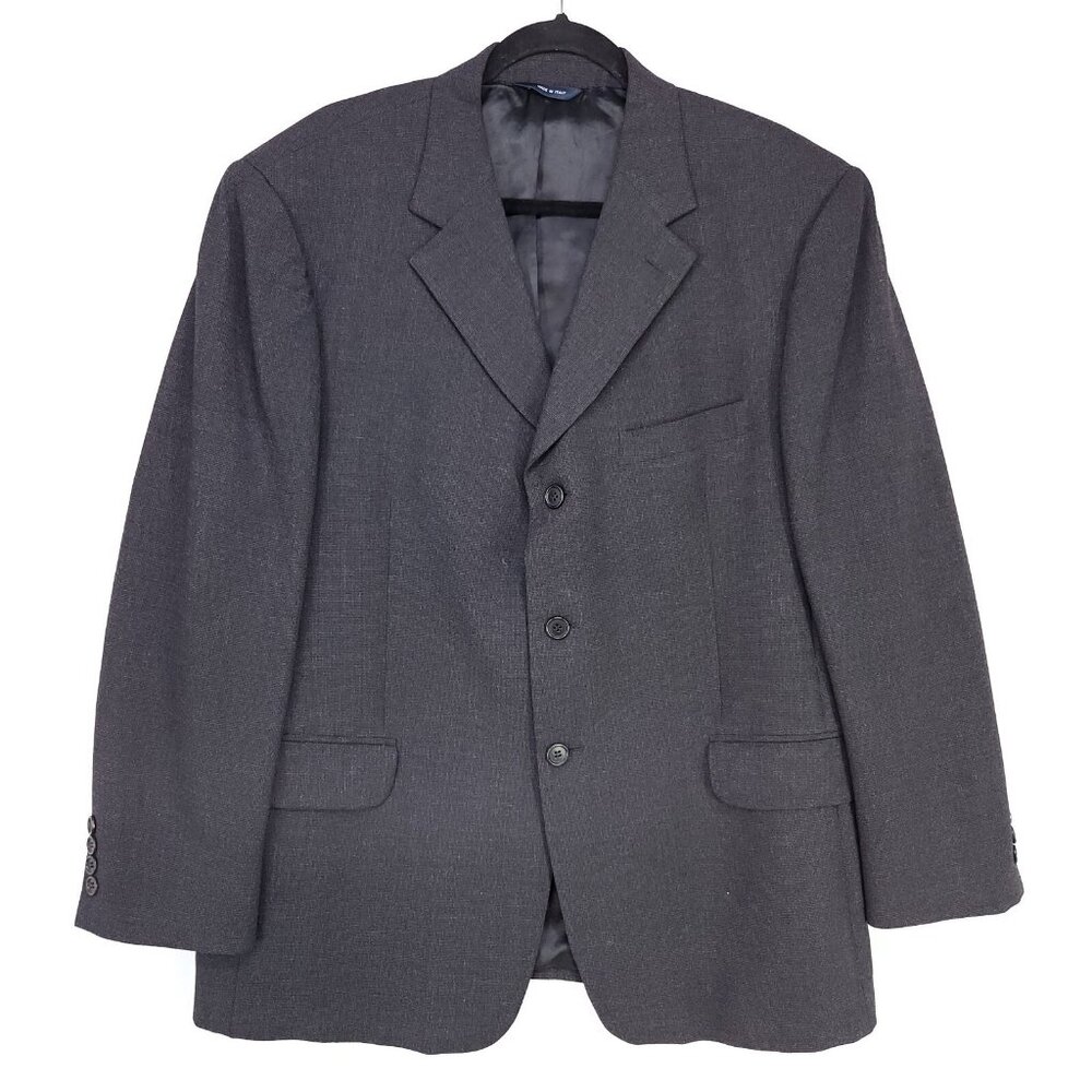Brooks Brothers Blazer Suit Jacket Men 42 Gray 90% Wool Blend Made In Italy